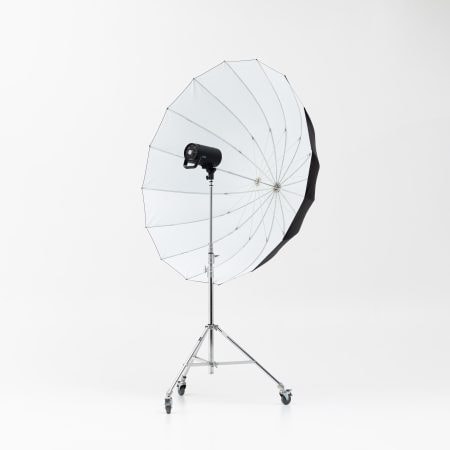 165 cm baltas skėtis